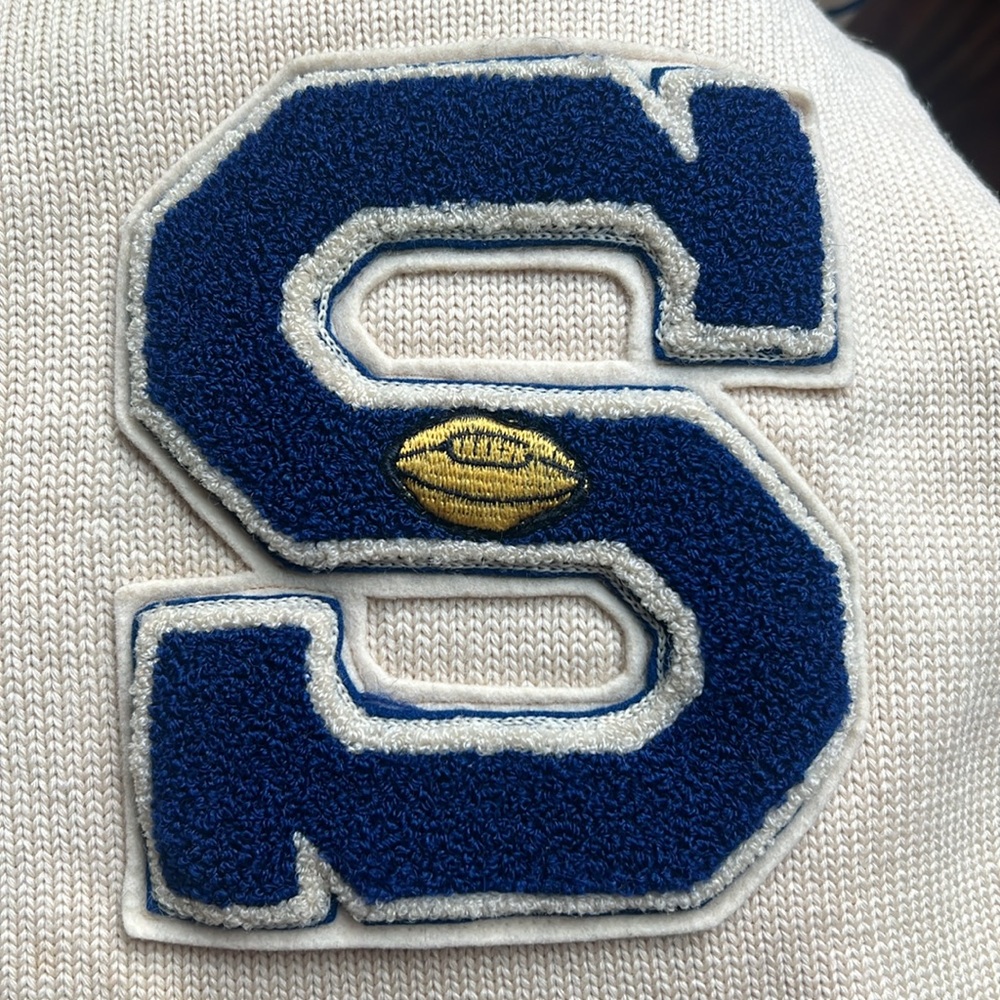 Vintage Wool Football Varsity Letterman Sweater L - Picture 2 of 10